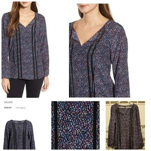 Nic & Zoe seeing Stars embroidered inset top NWT